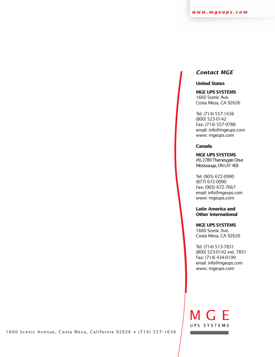 MGE UPS Systems EX RT CLA User Manual | Page 6 / 6