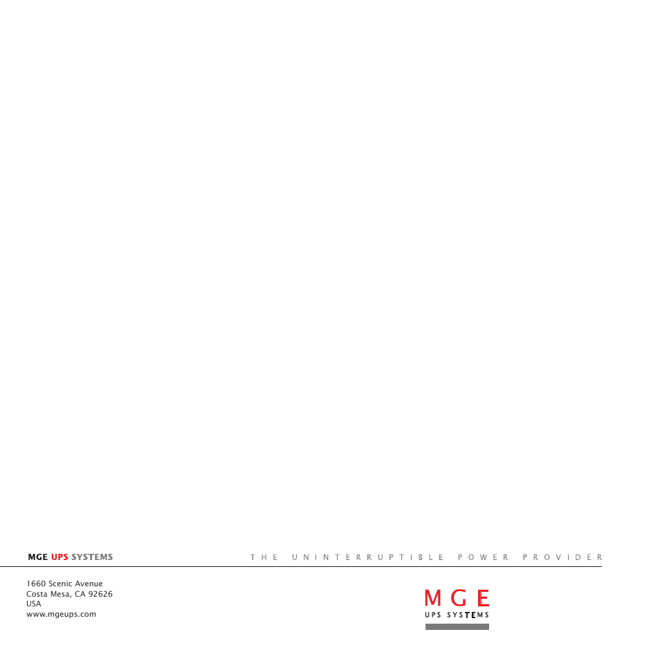 MGE UPS Systems 3000 User Manual | Page 32 / 32