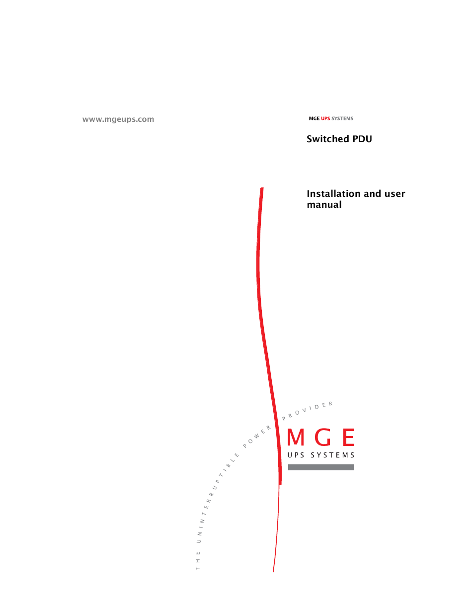 MGE UPS Systems Switched PDU User Manual | 62 pages