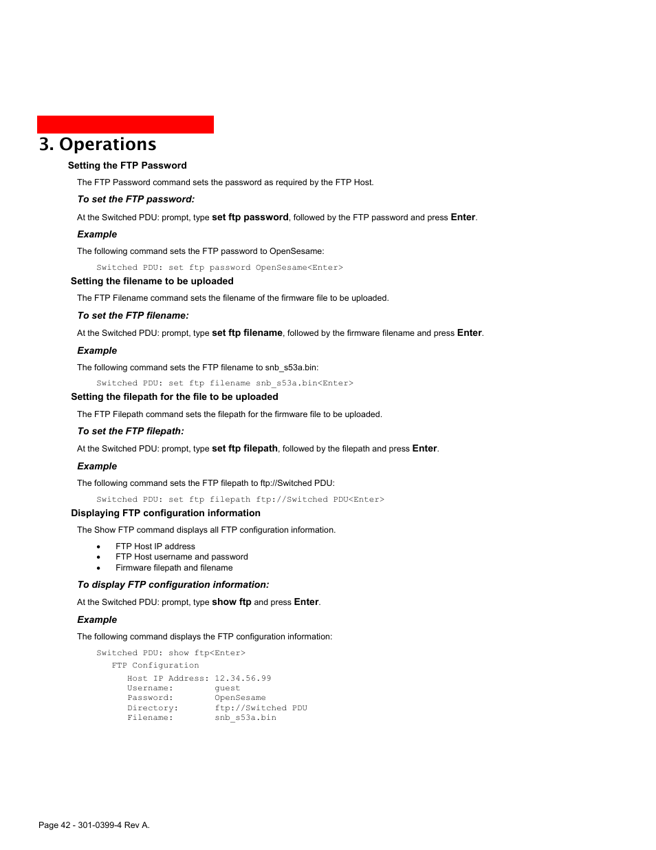 Operations | MGE UPS Systems Switched PDU User Manual | Page 42 / 62