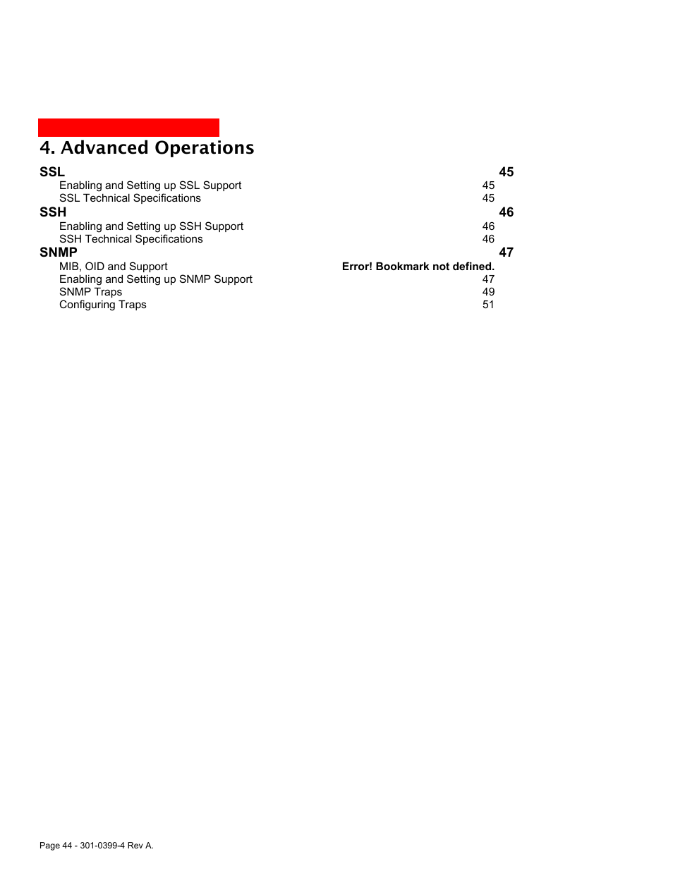 Dvanced, Perations, Advanced operations | MGE UPS Systems Switched PDU User Manual | Page 44 / 62
