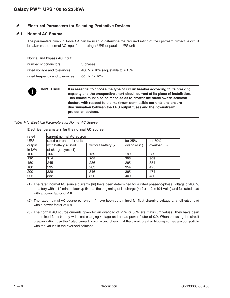 MGE UPS Systems GALAXY PW 225KVA User Manual | Page 18 / 104