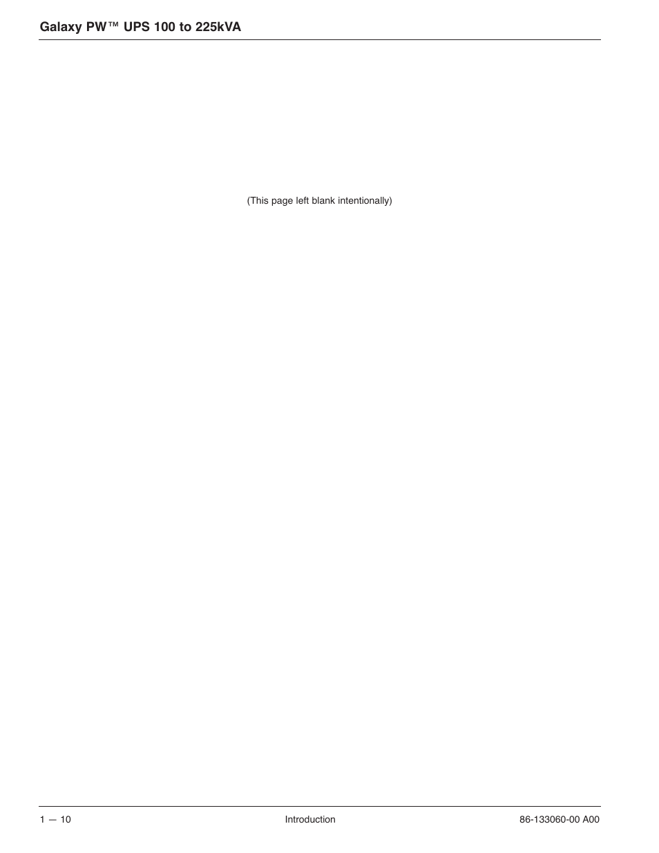 MGE UPS Systems GALAXY PW 225KVA User Manual | Page 22 / 104