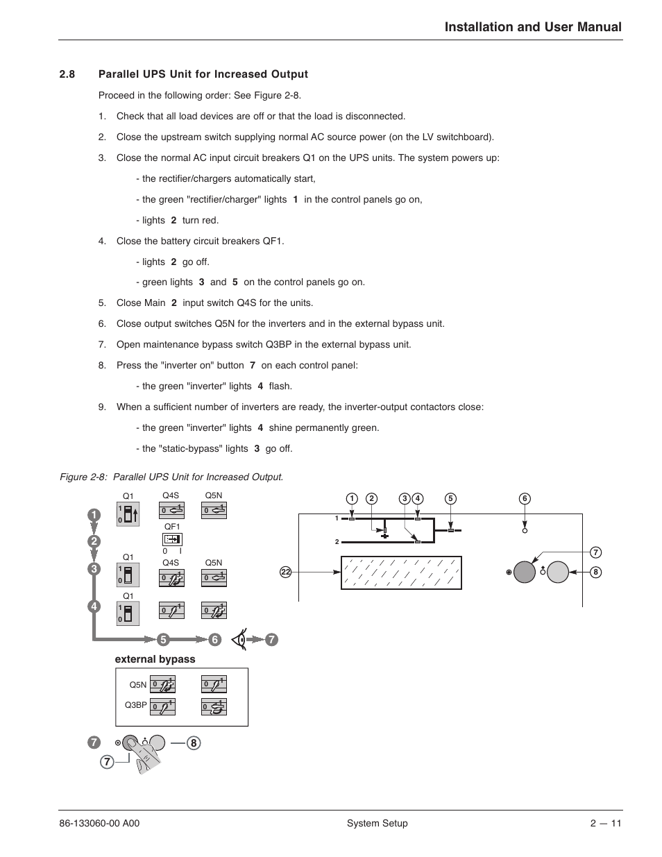 Installation and user manual | MGE UPS Systems GALAXY PW 225KVA User Manual | Page 33 / 104