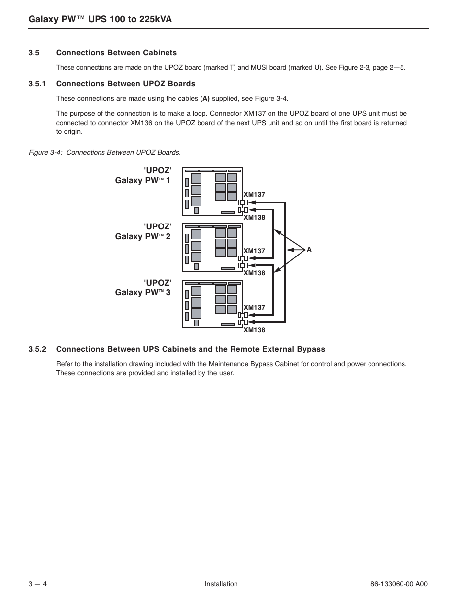 Upoz' galaxy pw | MGE UPS Systems GALAXY PW 225KVA User Manual | Page 38 / 104