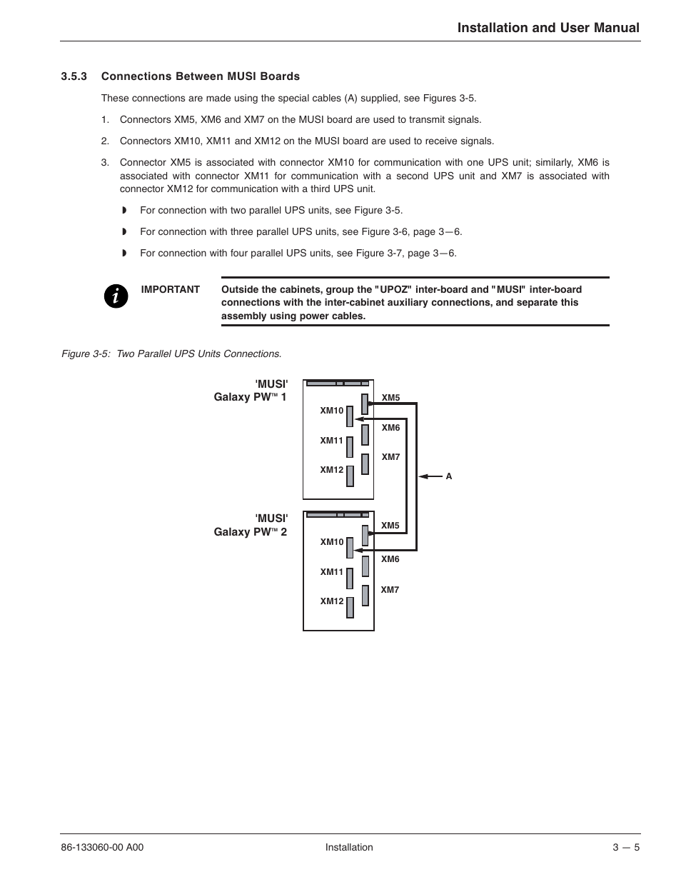 Installation and user manual | MGE UPS Systems GALAXY PW 225KVA User Manual | Page 39 / 104
