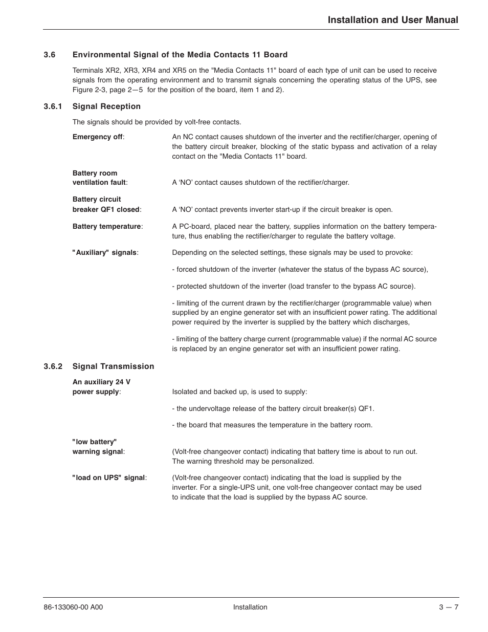Installation and user manual | MGE UPS Systems GALAXY PW 225KVA User Manual | Page 41 / 104
