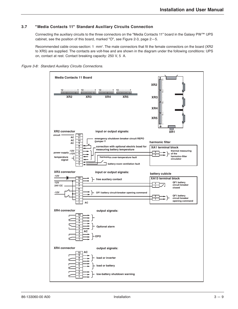 Installation and user manual | MGE UPS Systems GALAXY PW 225KVA User Manual | Page 43 / 104