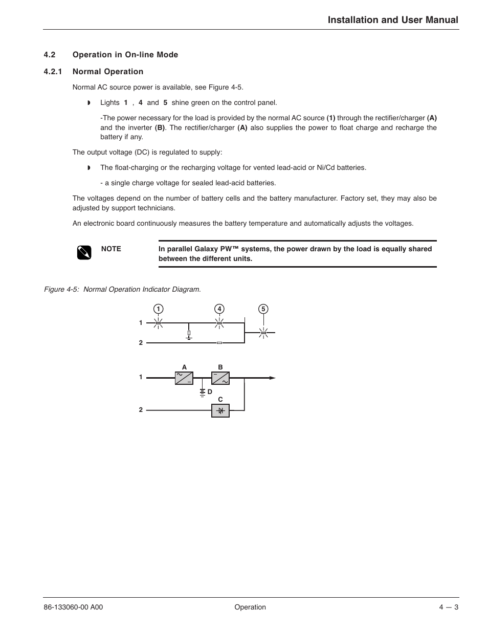 Installation and user manual | MGE UPS Systems GALAXY PW 225KVA User Manual | Page 51 / 104