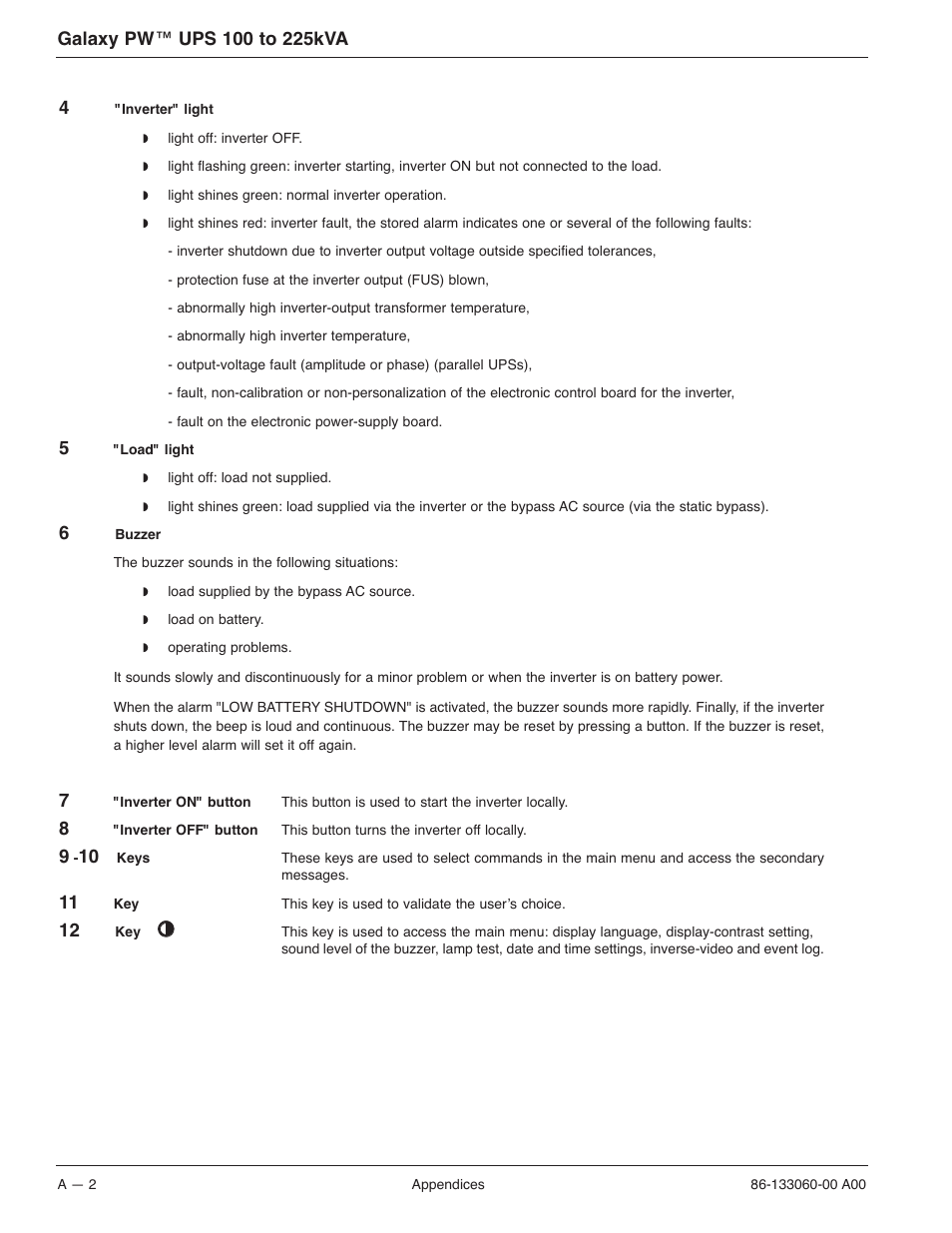 MGE UPS Systems GALAXY PW 225KVA User Manual | Page 80 / 104