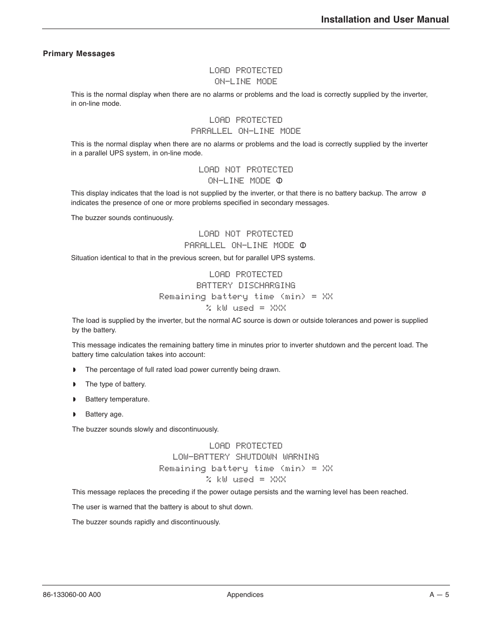 MGE UPS Systems GALAXY PW 225KVA User Manual | Page 83 / 104