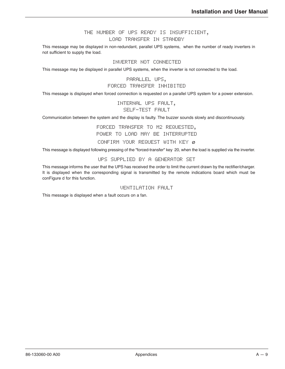 MGE UPS Systems GALAXY PW 225KVA User Manual | Page 87 / 104