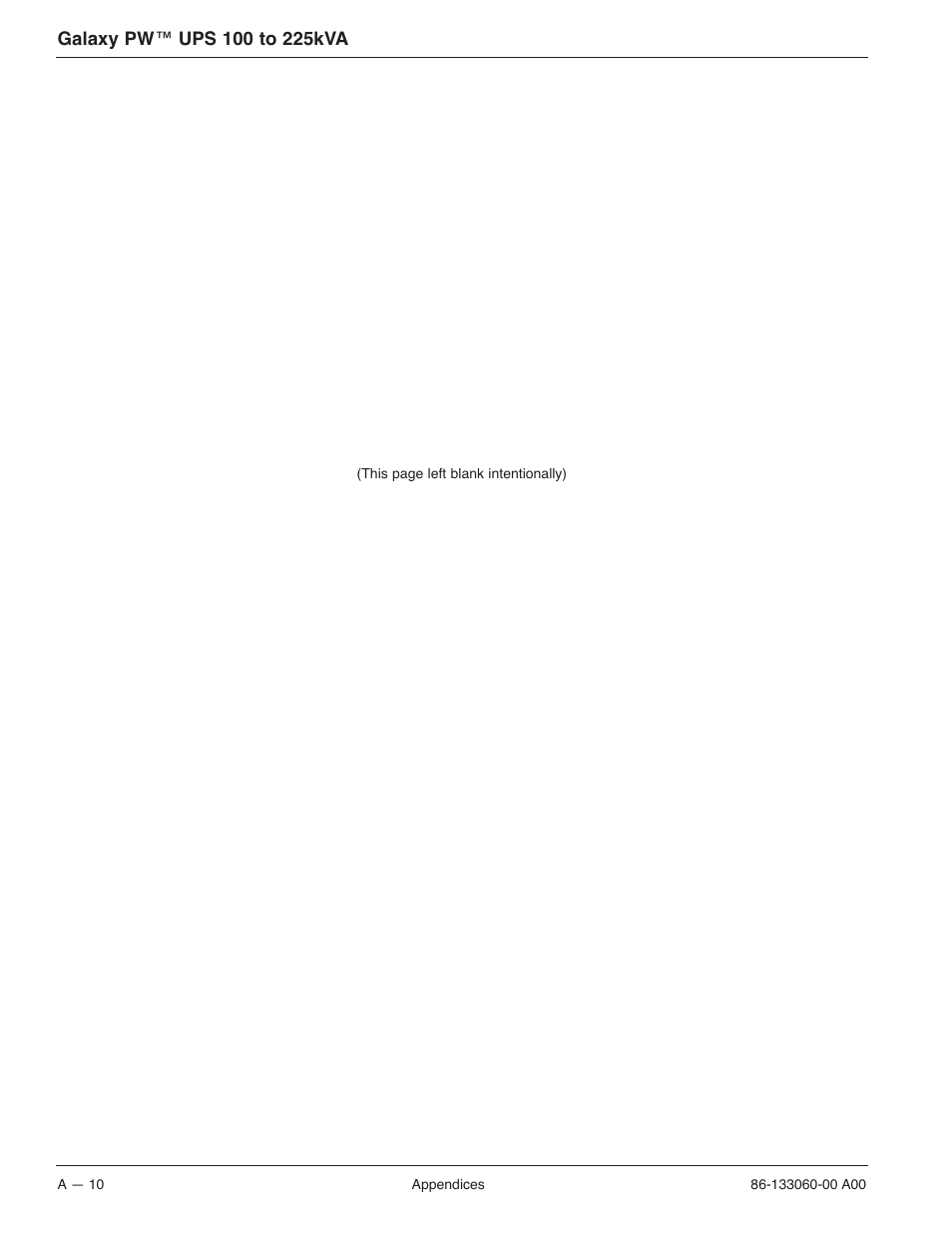 MGE UPS Systems GALAXY PW 225KVA User Manual | Page 88 / 104