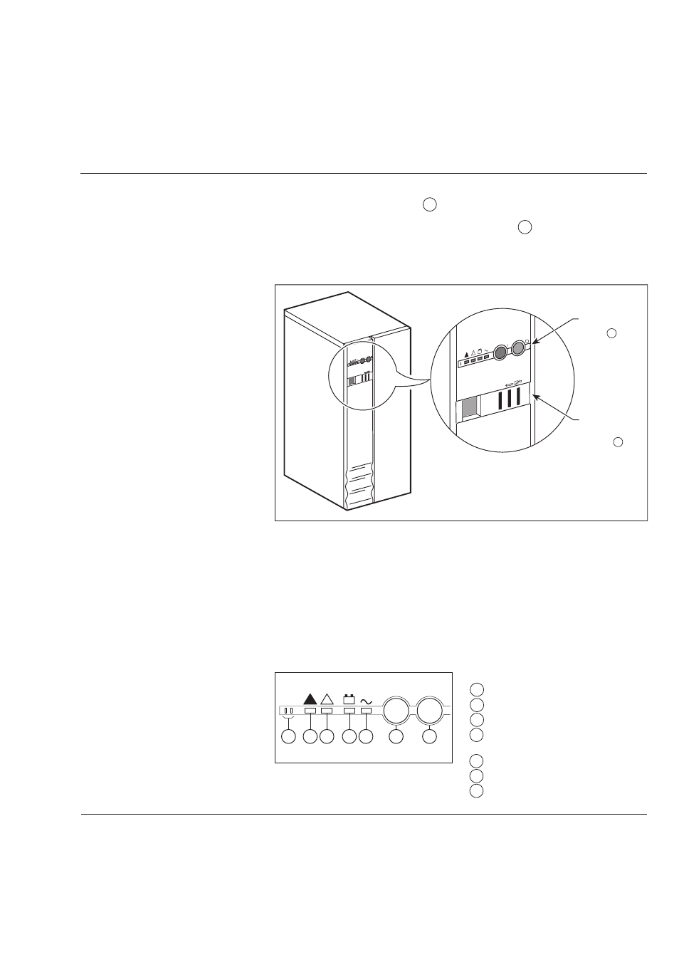 Controls and indications, Basic controls and indications | MGE UPS Systems Comet TM 5 - 30 kVA User Manual | Page 17 / 60