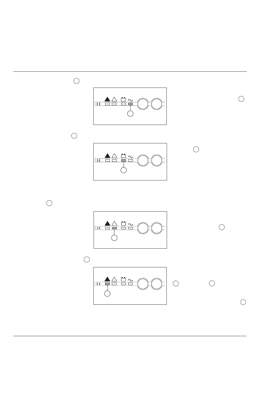 Controls and indications, Cont'), Load protected