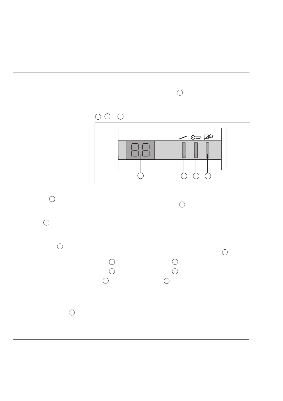 Controls and indications, Controls and diagnostics display, Cont') | Buzzer reset, Fault reset, Security button, Diagnostics display | MGE UPS Systems Comet TM 5 - 30 kVA User Manual | Page 20 / 60