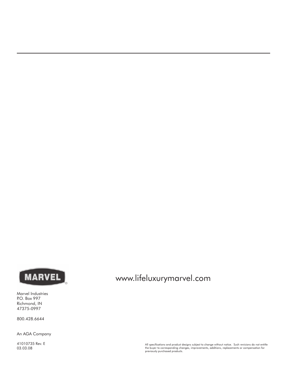 Marvel Industries 3BARM User Manual | Page 12 / 12