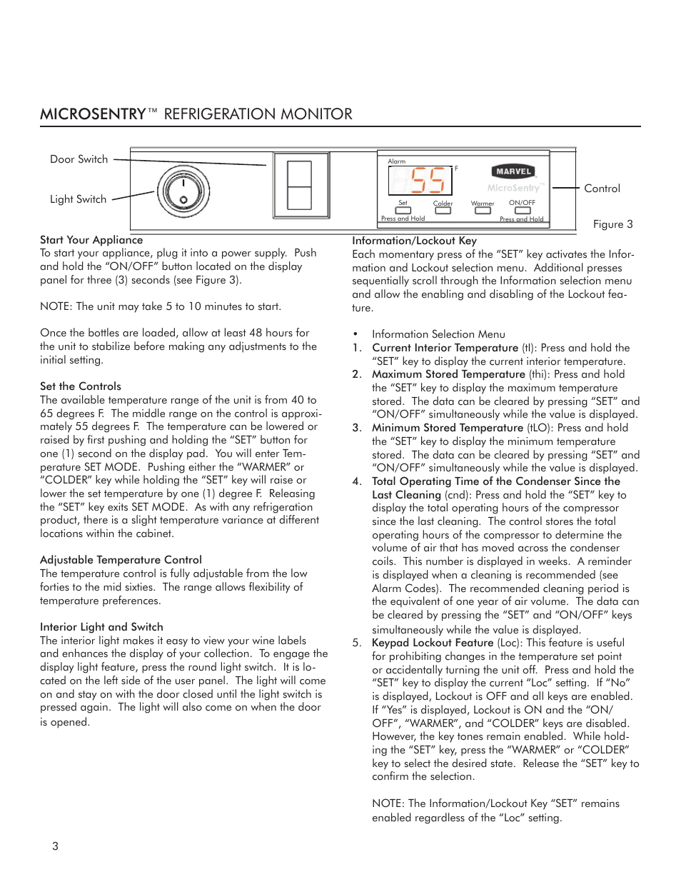 Microsentry™ refrigeration monitor | Marvel Industries 3BARM User Manual | Page 4 / 12