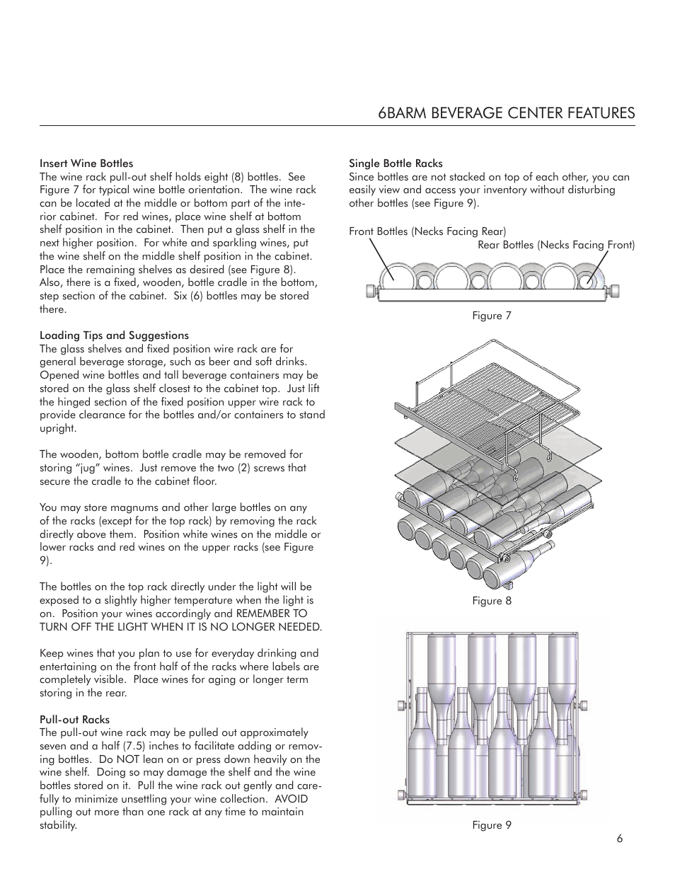 6barm beverage center features | Marvel Industries 3BARM User Manual | Page 7 / 12