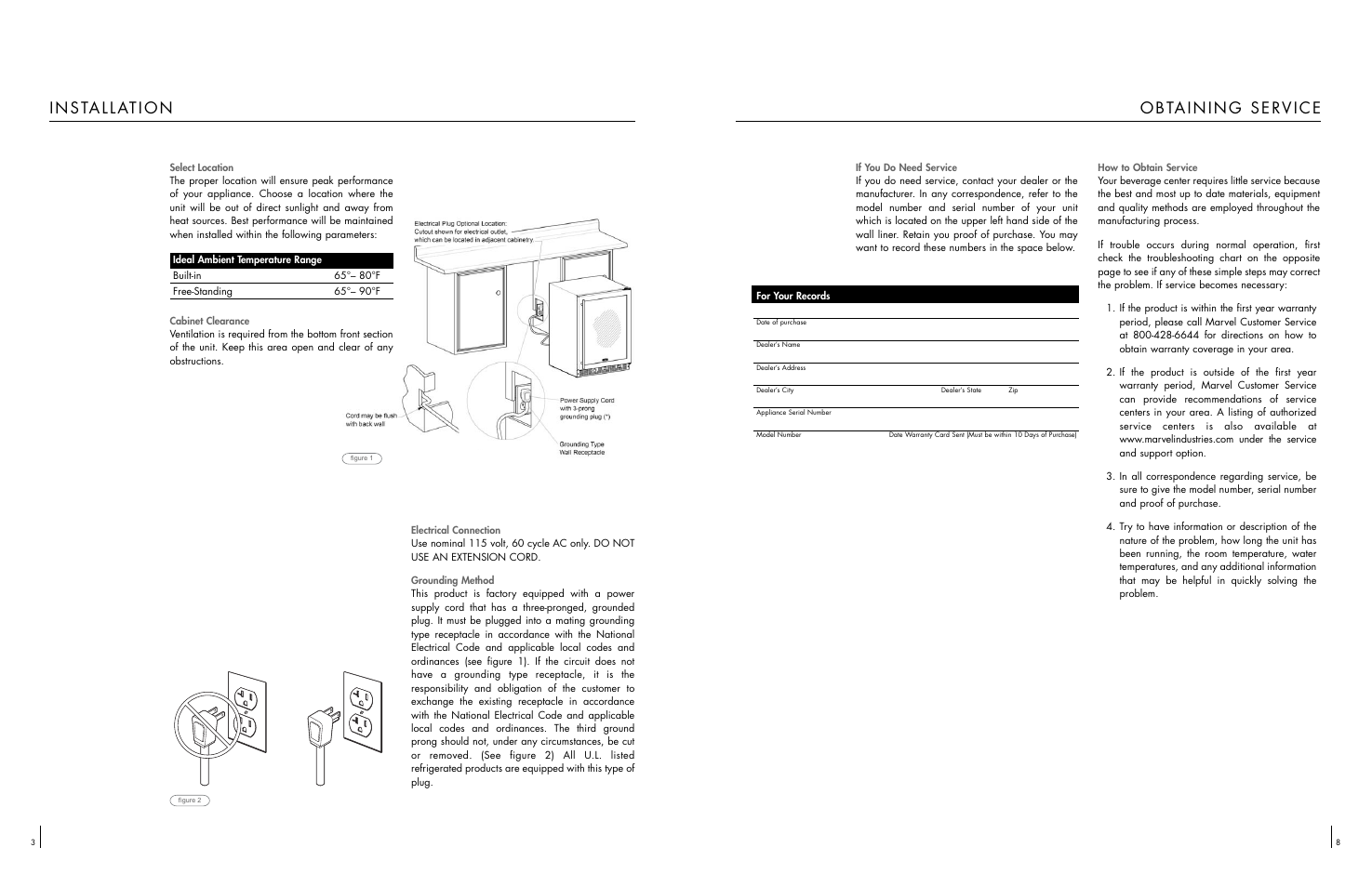 I n s ta l l at i o n | Marvel Industries 8SBARE User Manual | Page 4 / 12