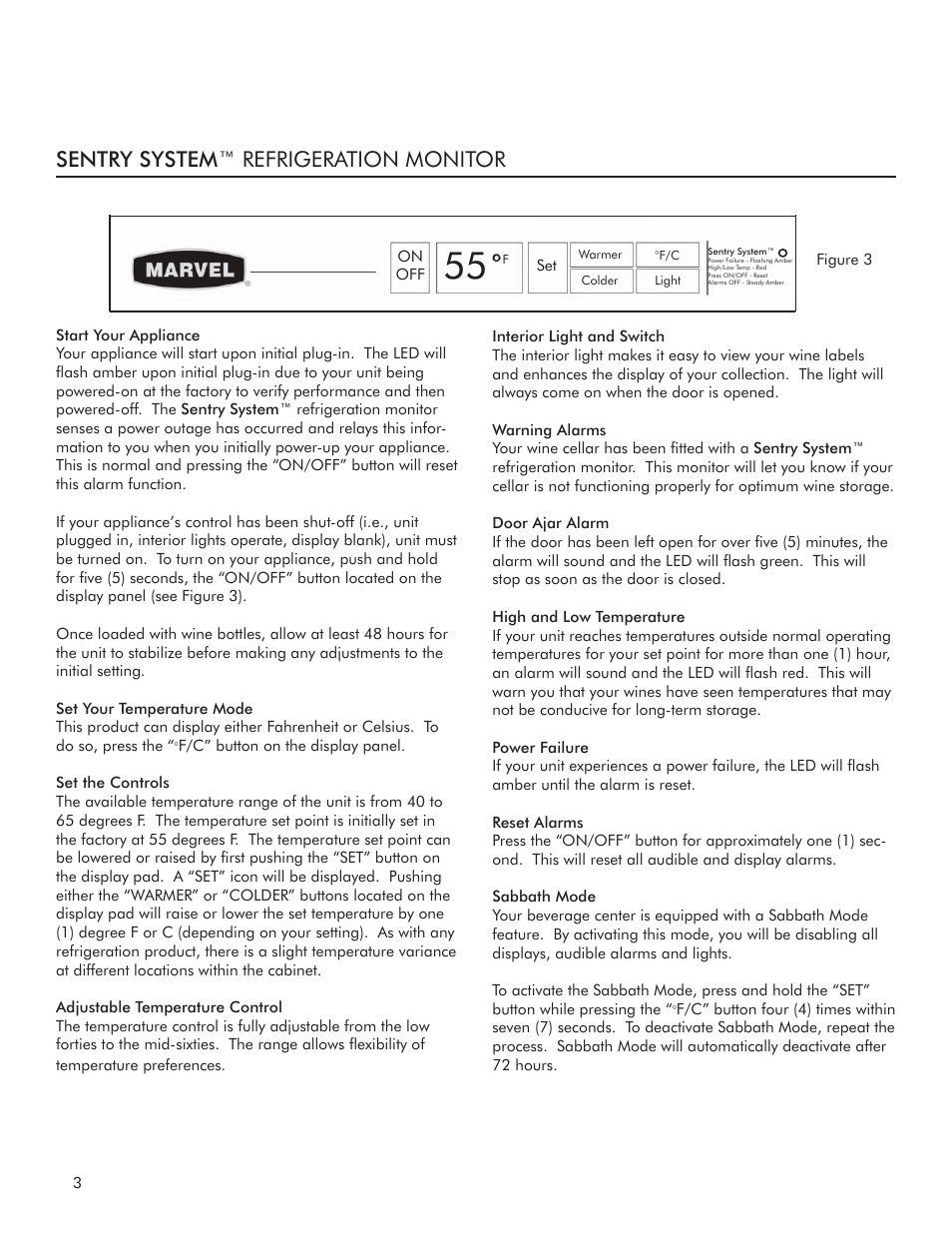 Sentry system™ refrigeration monitor | Marvel Industries 3SBARE User Manual | Page 4 / 12