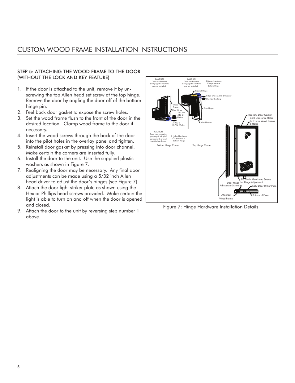 Custom wood frame installation instructions | Marvel Industries 6SWCE User Manual | Page 6 / 8