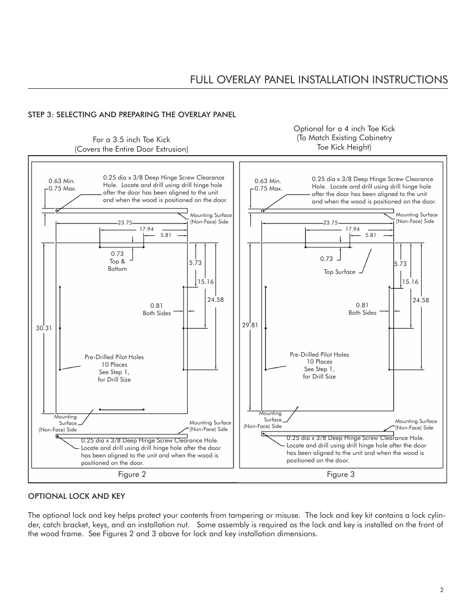 Full overlay panel installation instructions | Marvel Industries 6CiM User Manual | Page 3 / 8