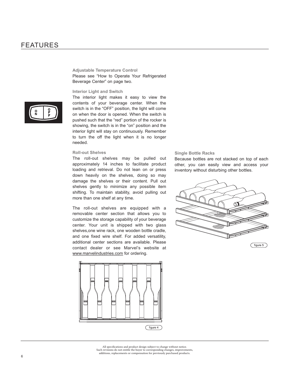 Features | Marvel Industries 8SBAR User Manual | Page 6 / 12