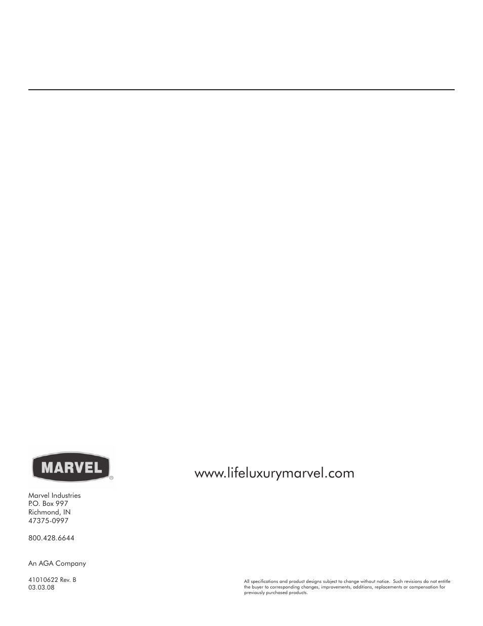 Marvel Industries Refrigerated Champagne Cellar 3SWCCE User Manual | Page 10 / 10