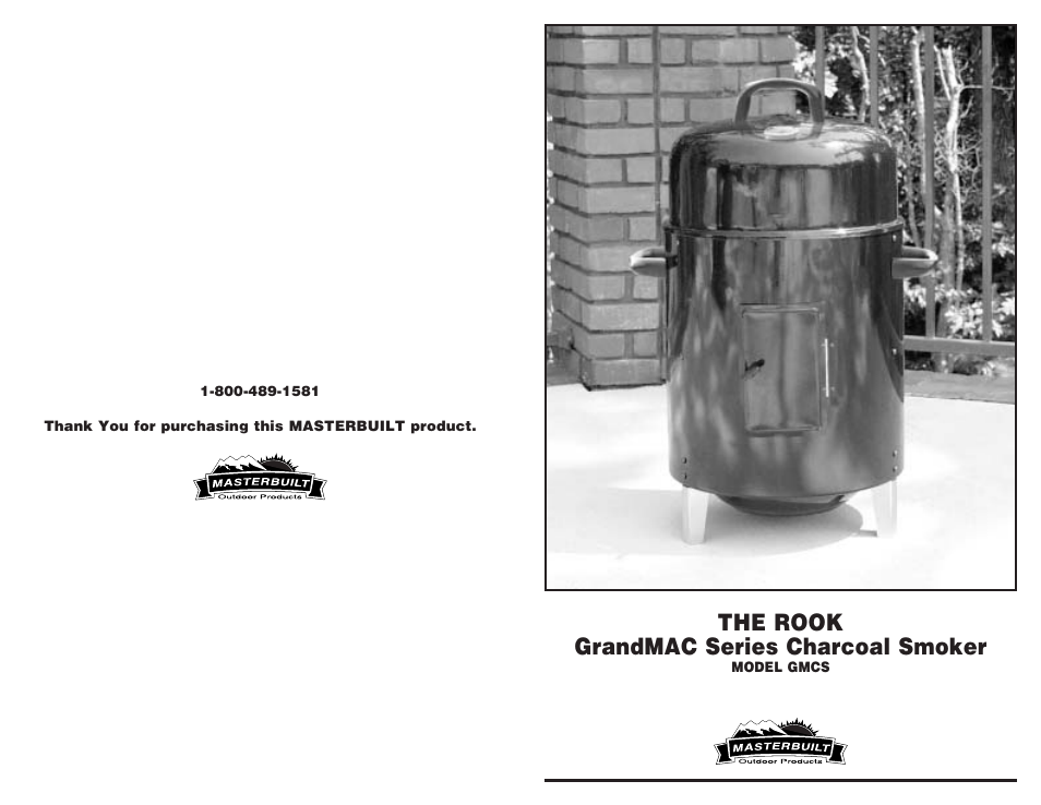 Masterbuilt THE ROOK GMCS User Manual | 6 pages