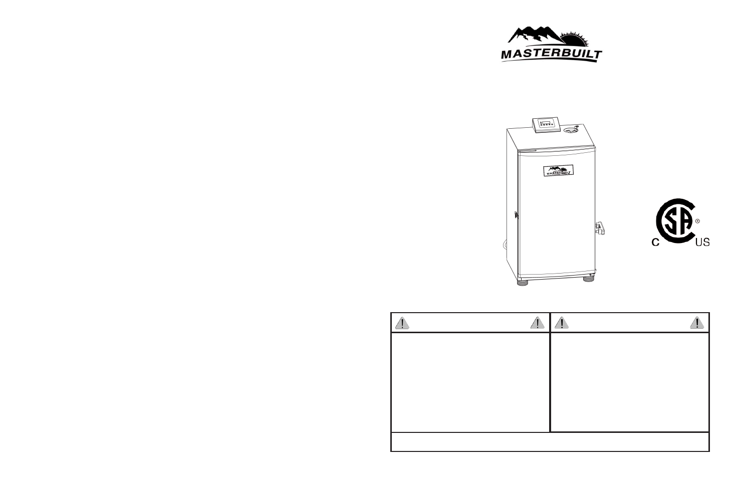 Masterbuilt 20071507 User Manual | 8 pages