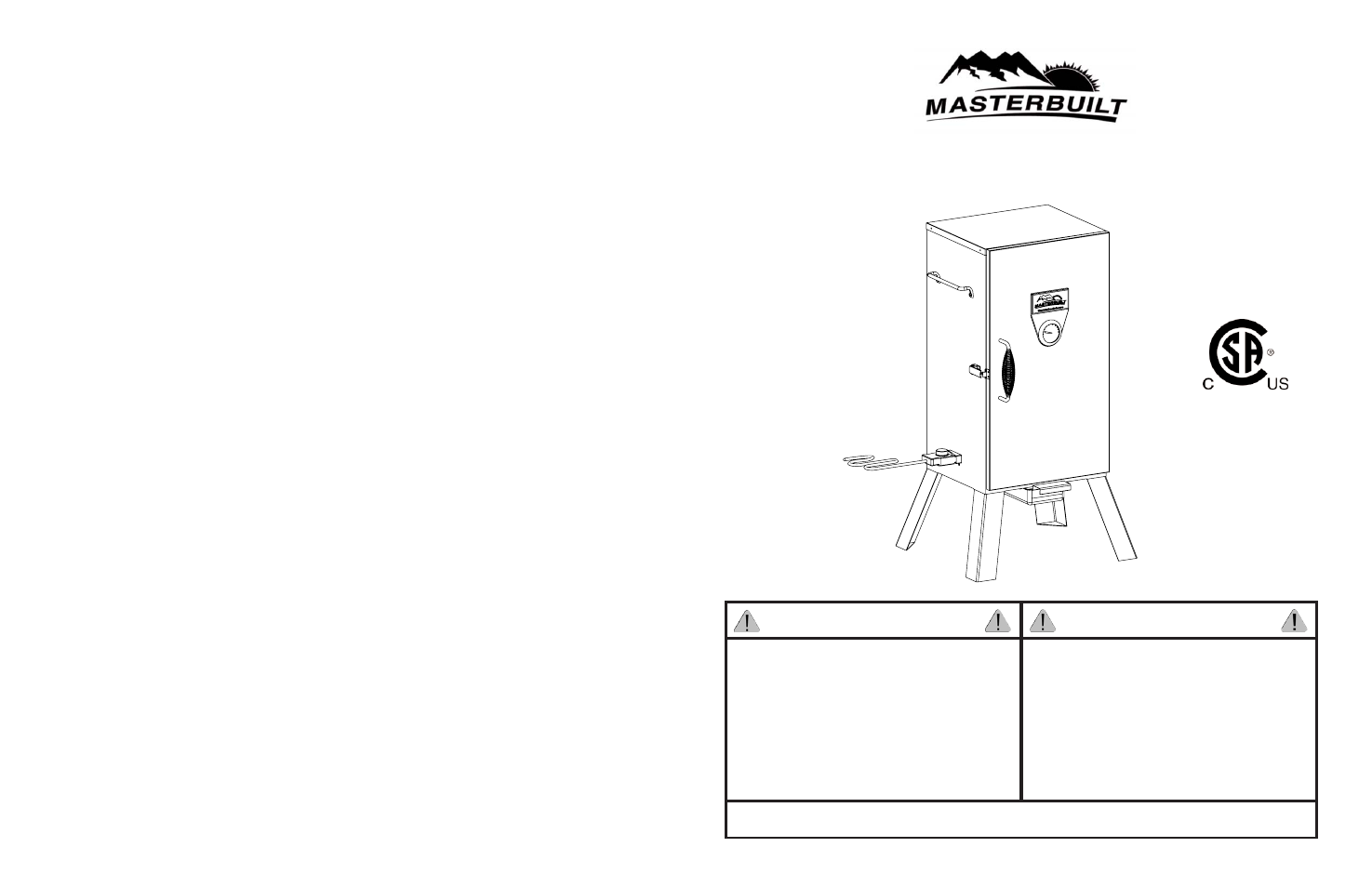 Masterbuilt 20070410 User Manual | 8 pages