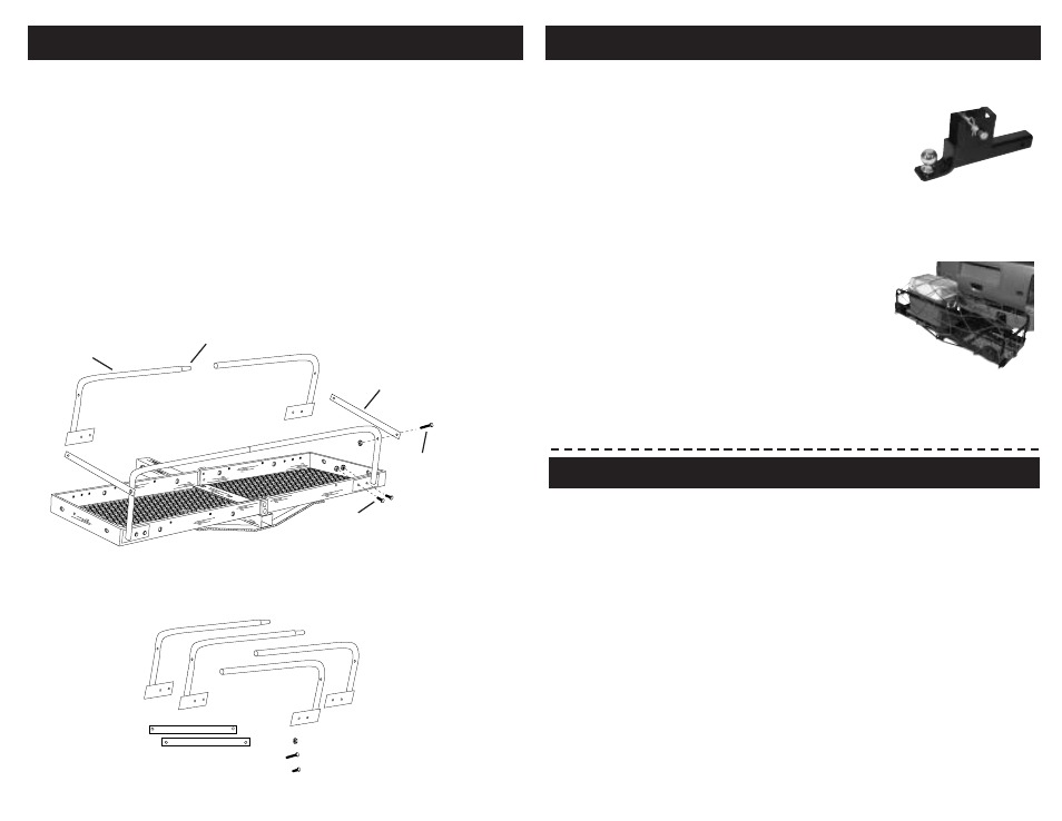 Warranty information, Assembly instructions for side rail extension kit | Masterbuilt HITCH-HAUL HPHSEK User Manual | Page 2 / 2