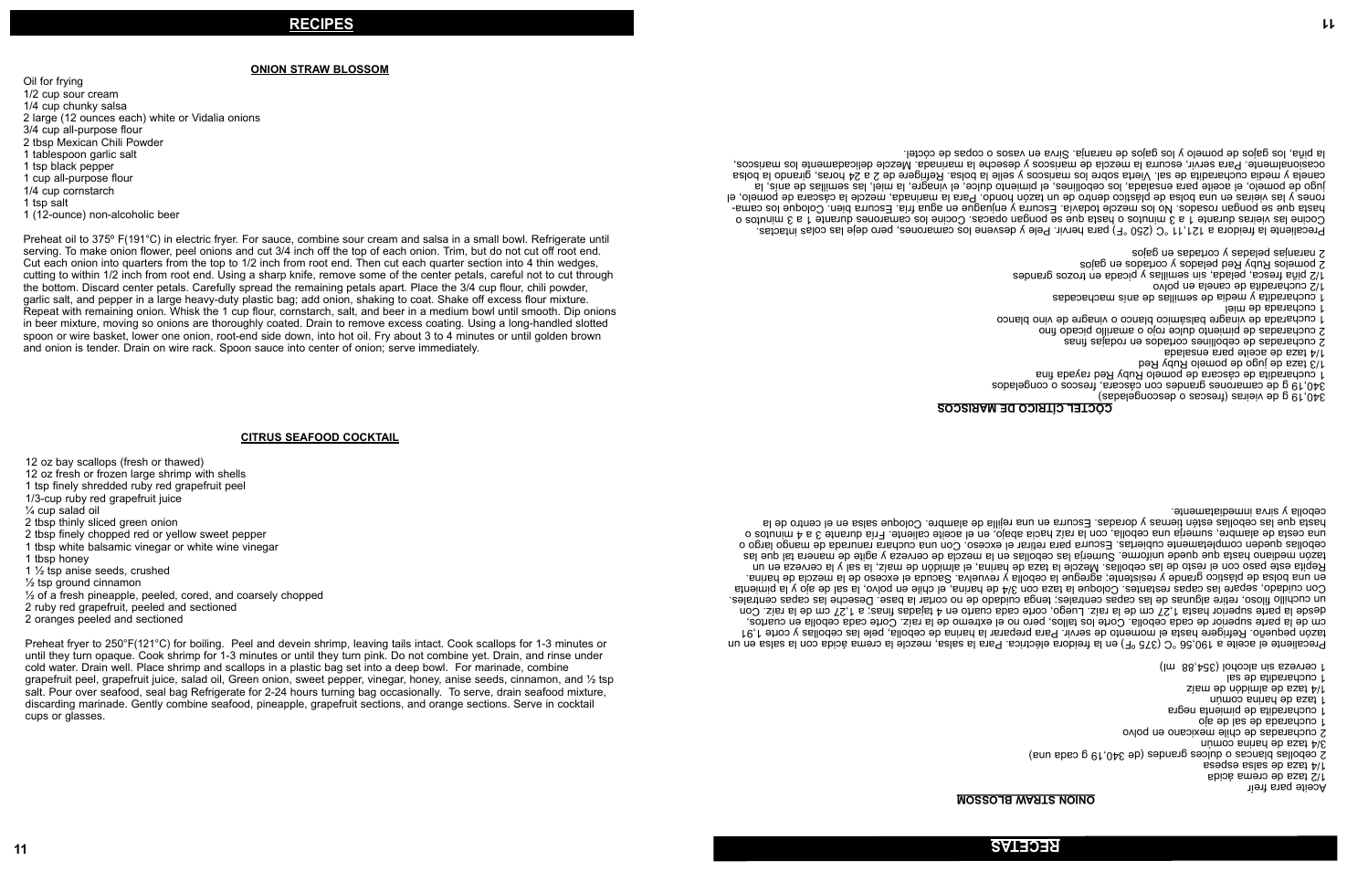Recetas, Recipes | Masterbuilt 20010210 User Manual | Page 12 / 16