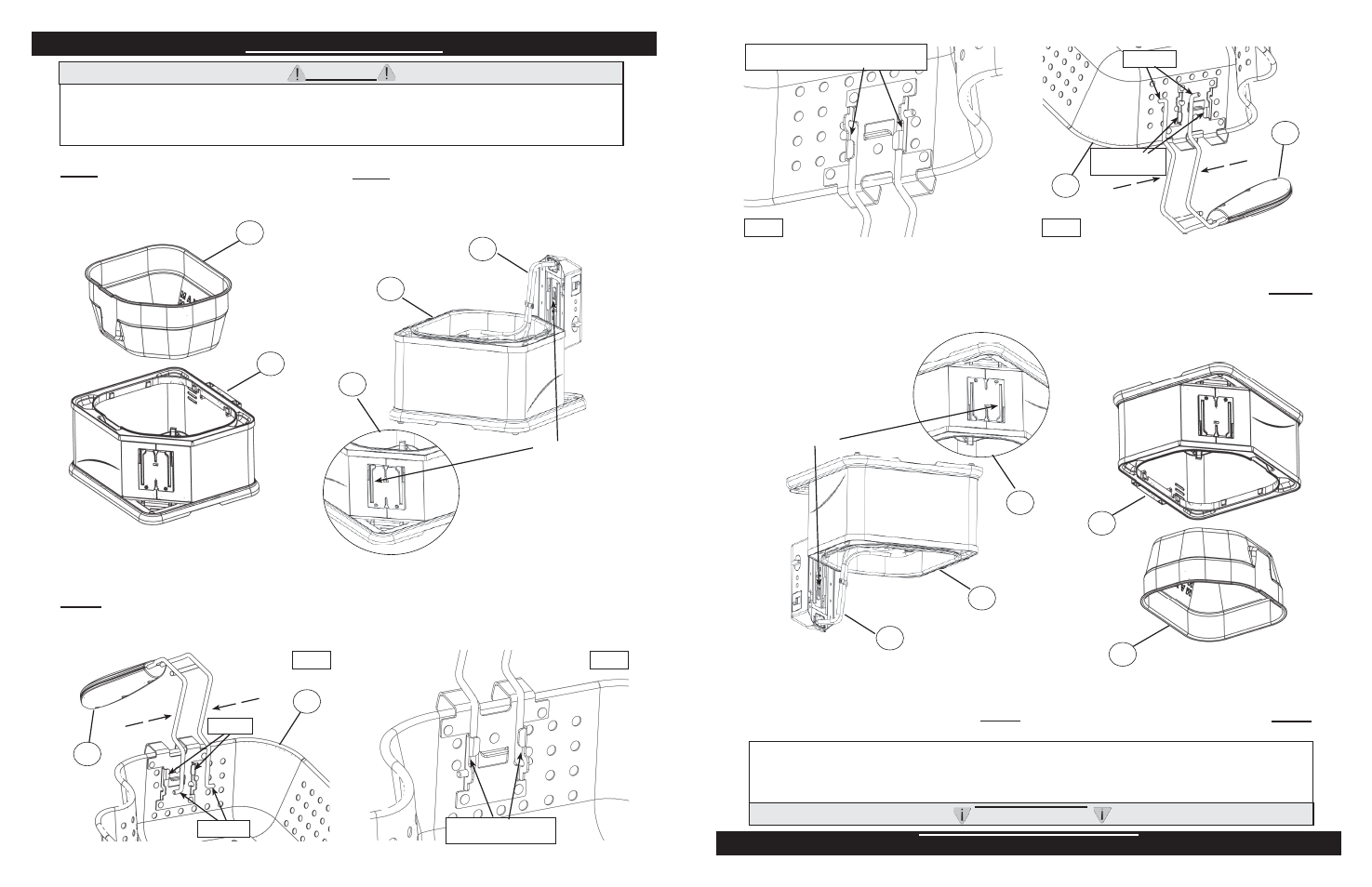 Assembly instructions caution, Instrucciones de armado advertencia | Masterbuilt 20010610 User Manual | Page 4 / 16