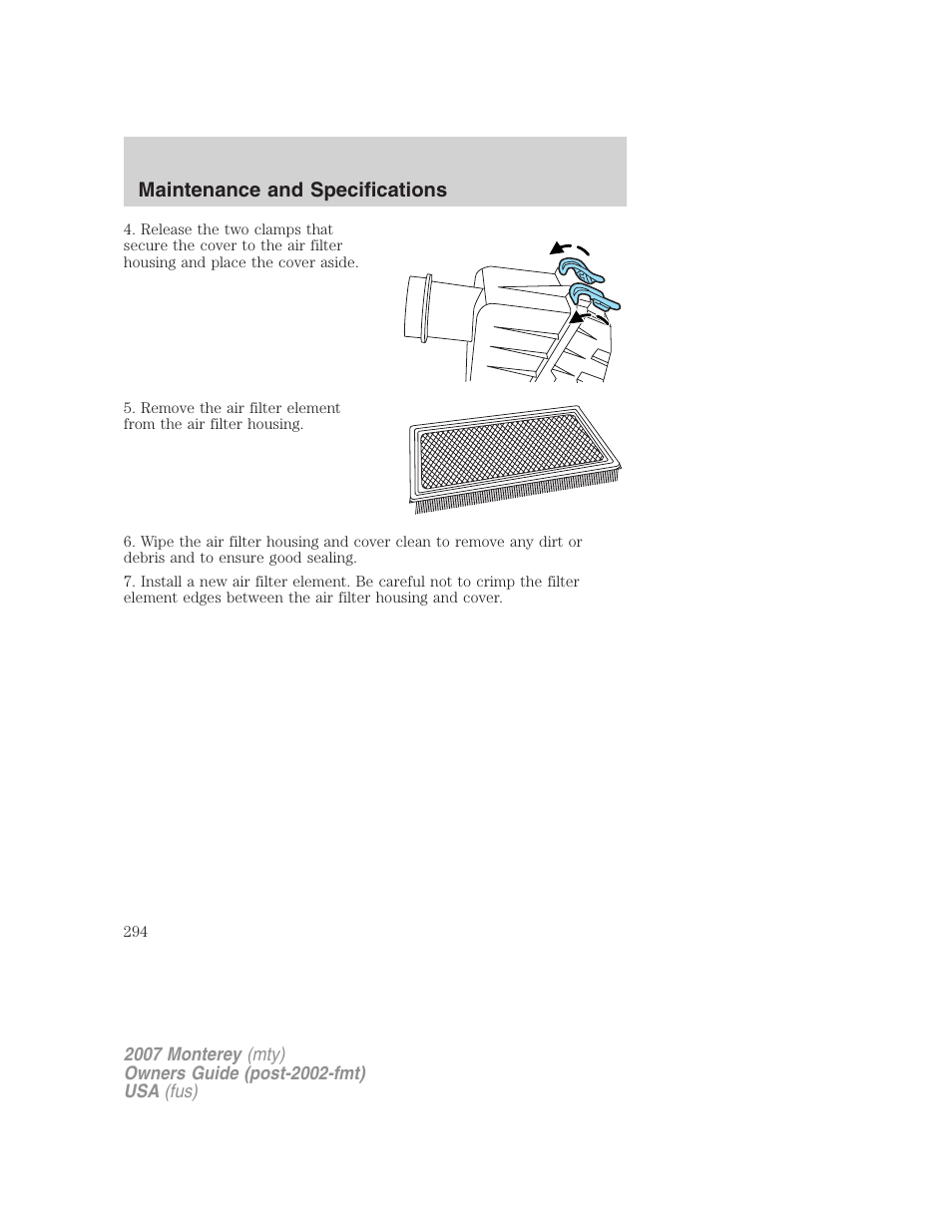 Maintenance and specifications | Mercury Mariner Hybrid 2007 User Manual | Page 294 / 312