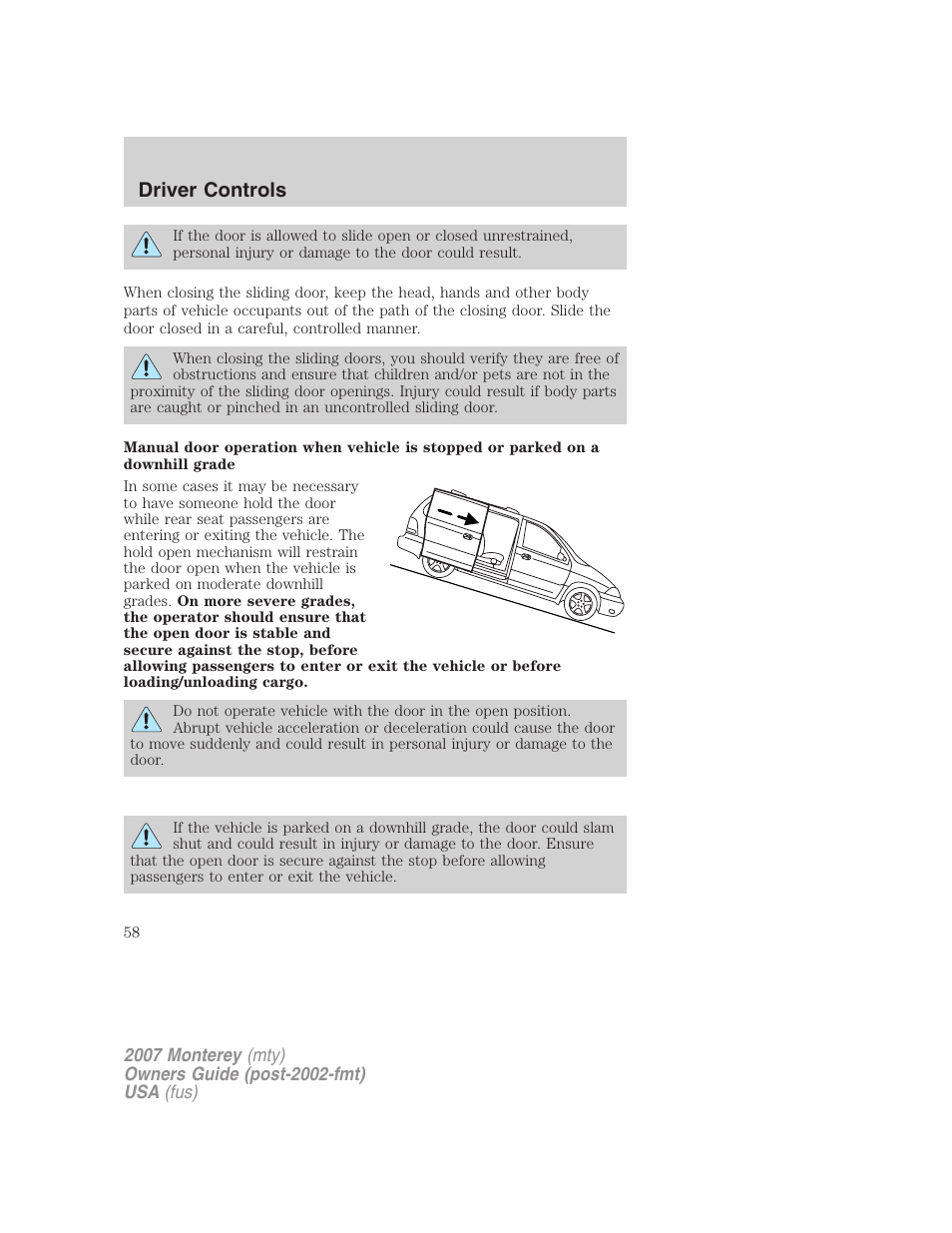 Driver controls | Mercury Mariner Hybrid 2007 User Manual | Page 58 / 312