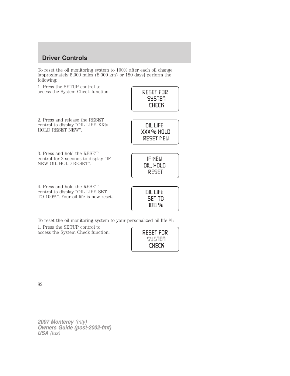 Driver controls | Mercury Mariner Hybrid 2007 User Manual | Page 82 / 312