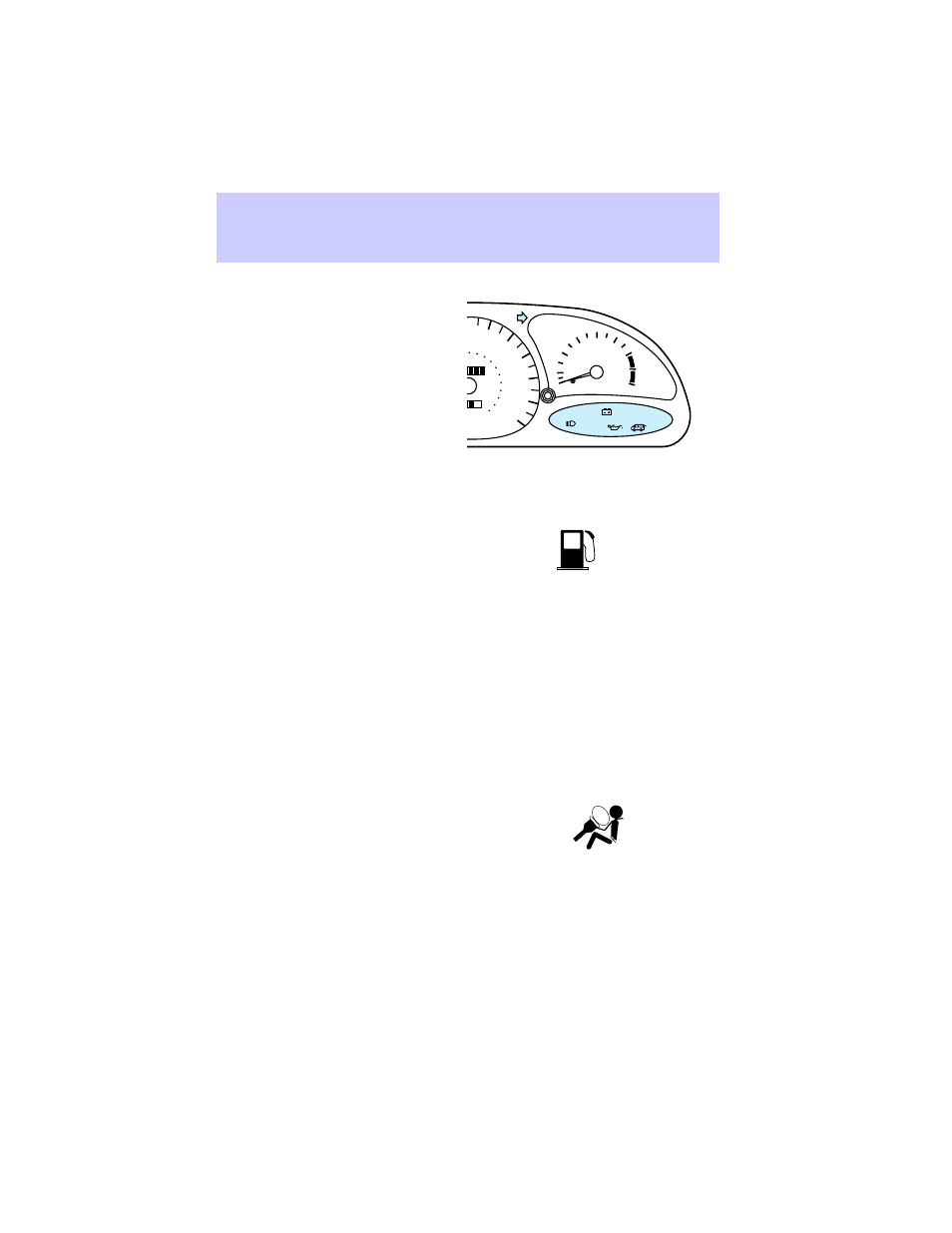 Instrumentation, Low fuel service engine soon | Mercury Tracer 1997 User Manual | Page 7 / 192