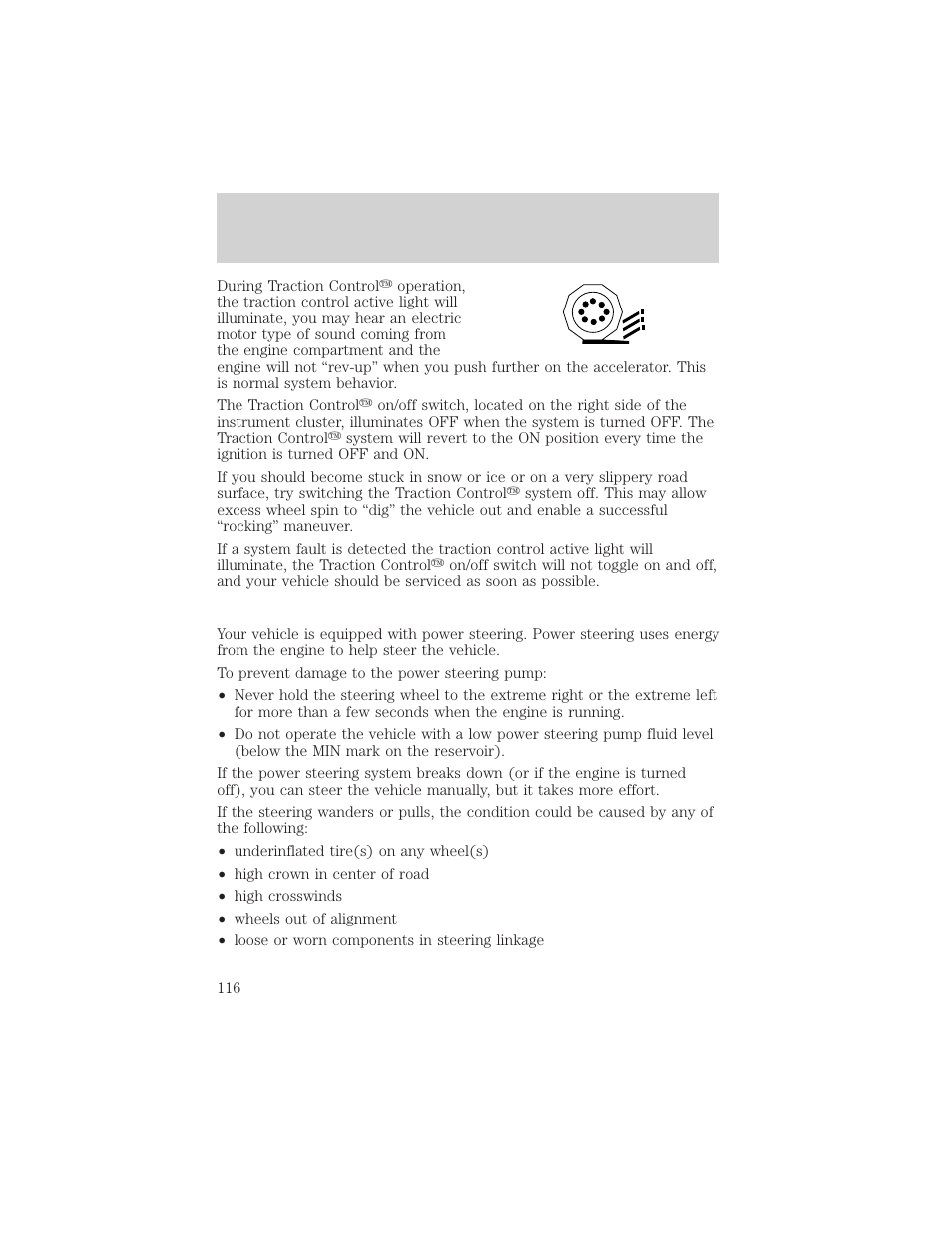 Driving | Mercury Sable 2000 User Manual | Page 116 / 232