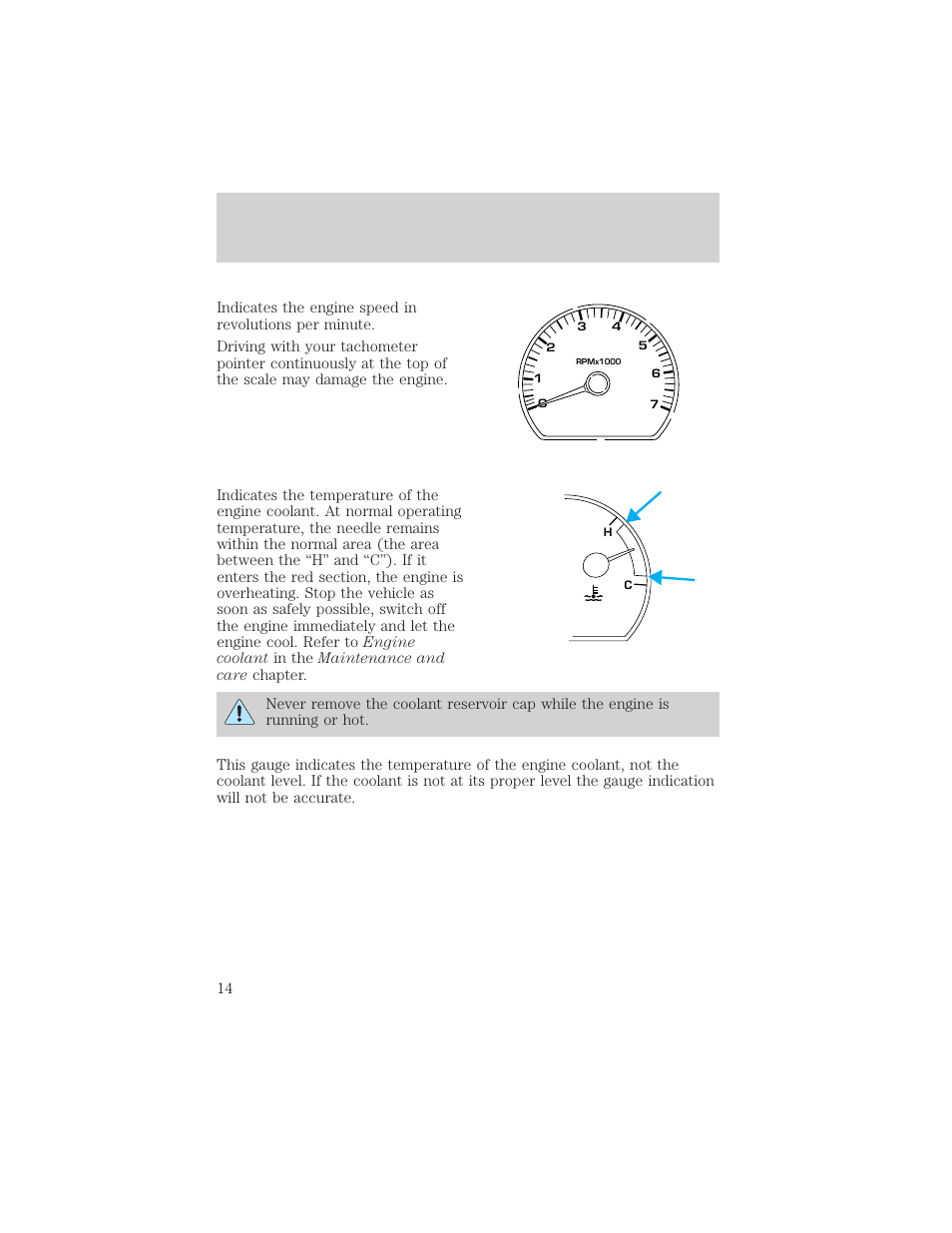 Instrumentation | Mercury Sable 2000 User Manual | Page 14 / 232