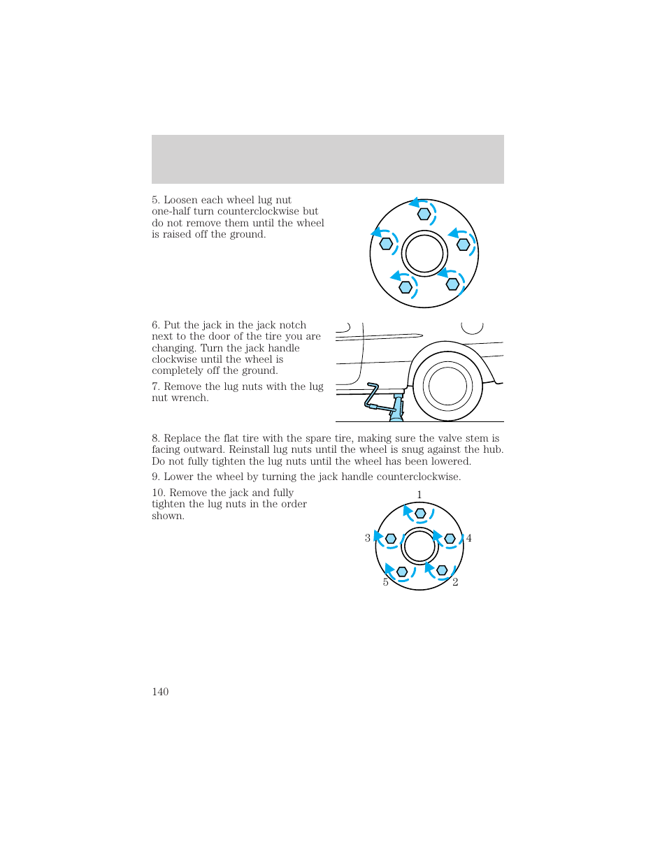 Roadside emergencies | Mercury Sable 2000 User Manual | Page 140 / 232