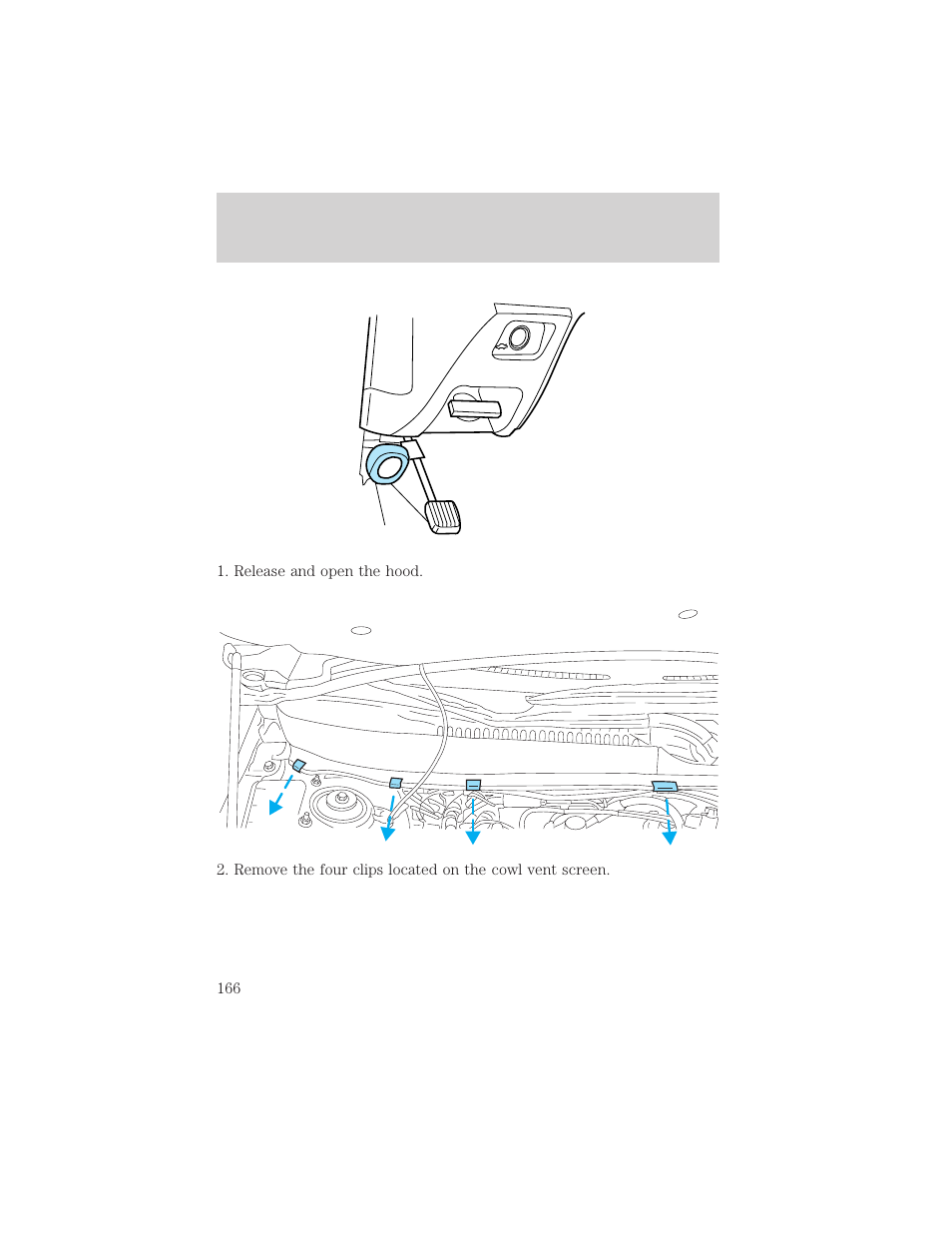 Maintenance and care | Mercury Sable 2000 User Manual | Page 166 / 232