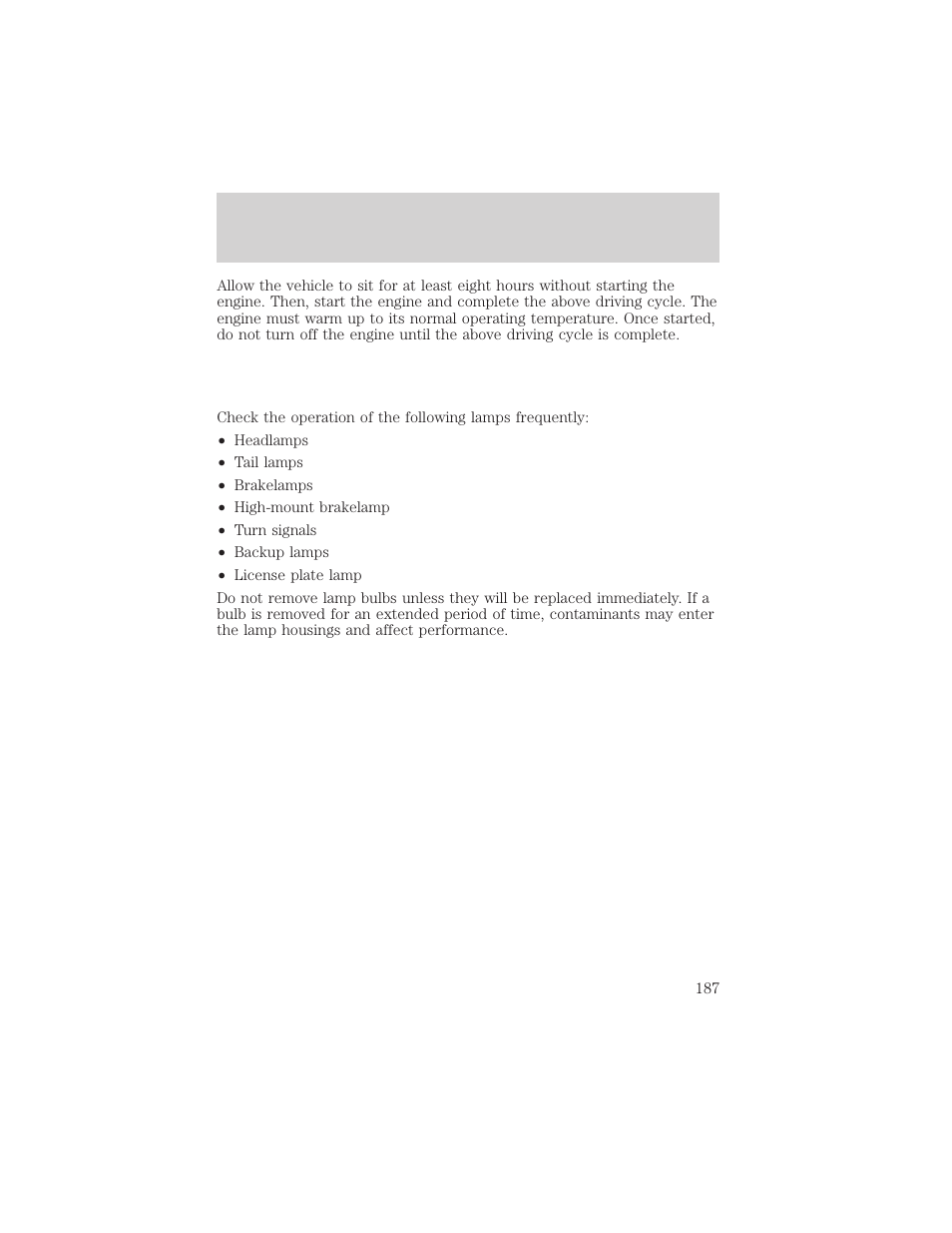Maintenance and care | Mercury Sable 2000 User Manual | Page 187 / 232
