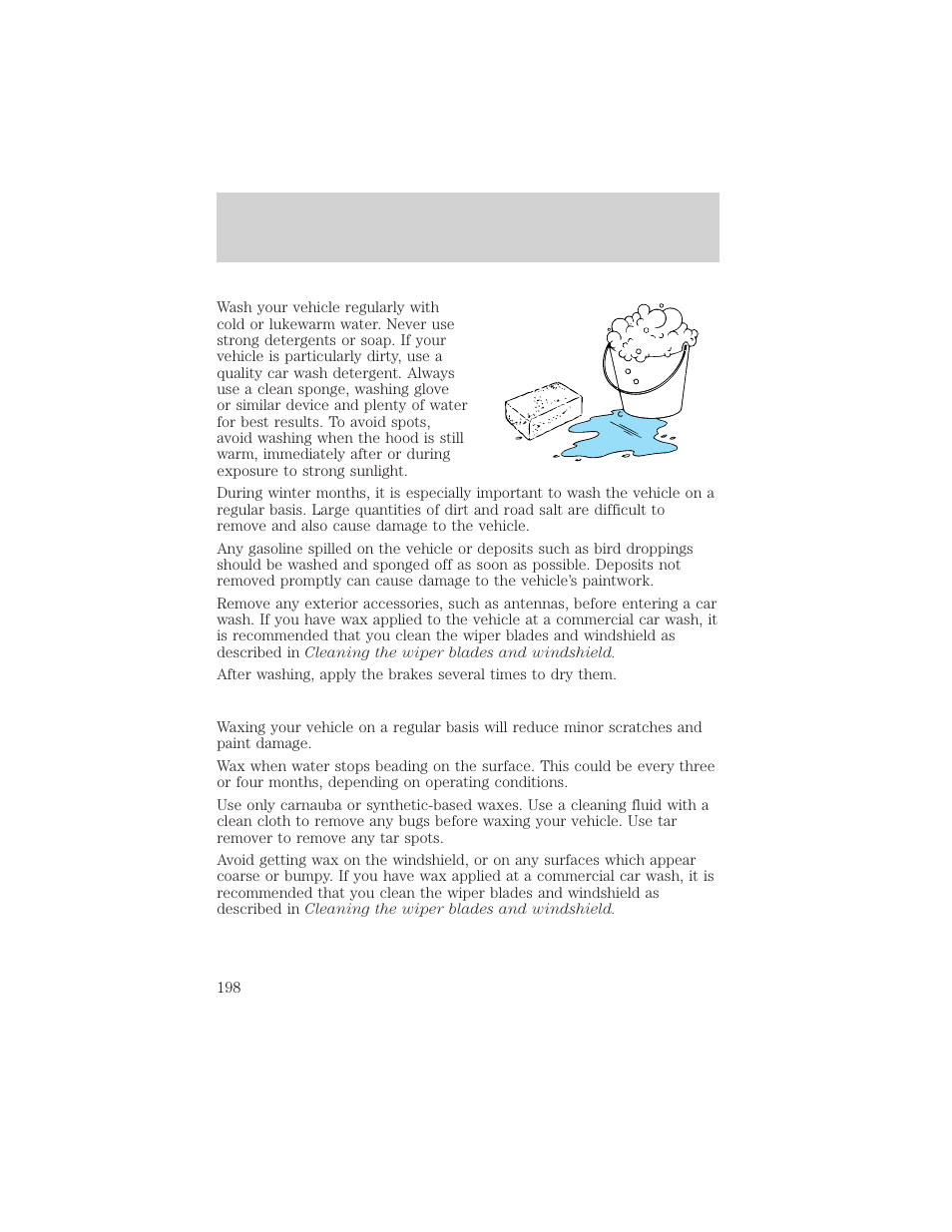 Maintenance and care | Mercury Sable 2000 User Manual | Page 198 / 232
