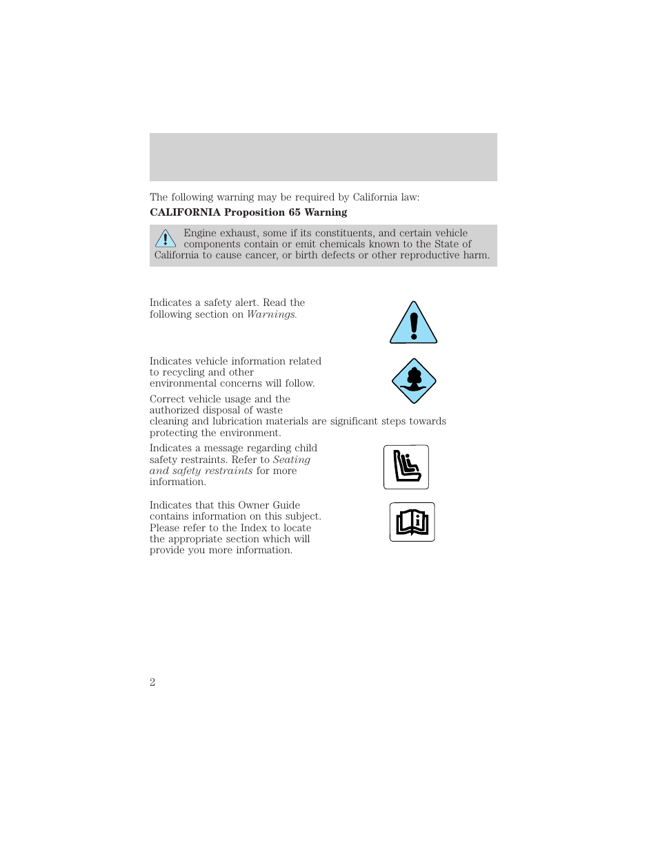 Introduction | Mercury Sable 2000 User Manual | Page 2 / 232