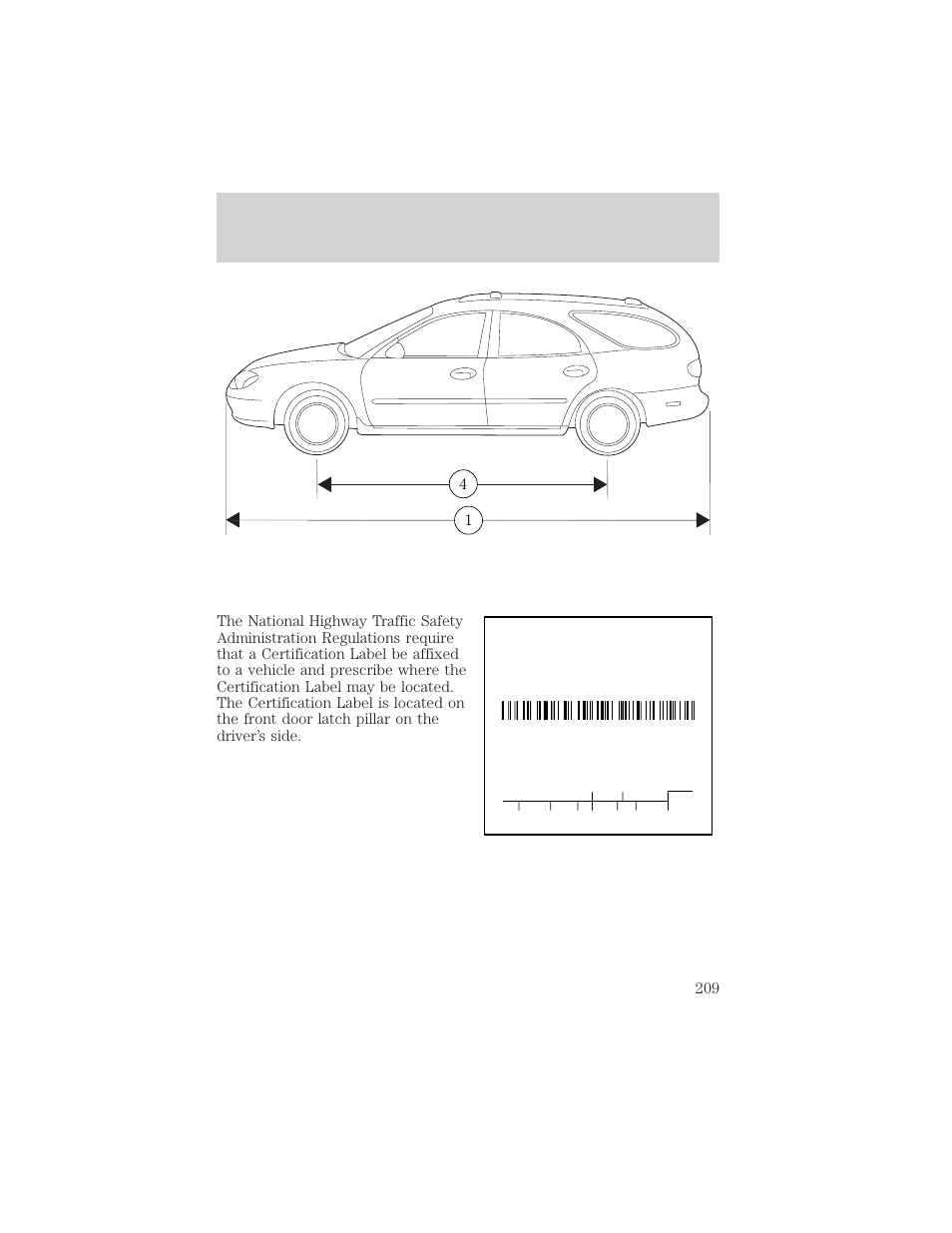 Capacities and specifications | Mercury Sable 2000 User Manual | Page 209 / 232