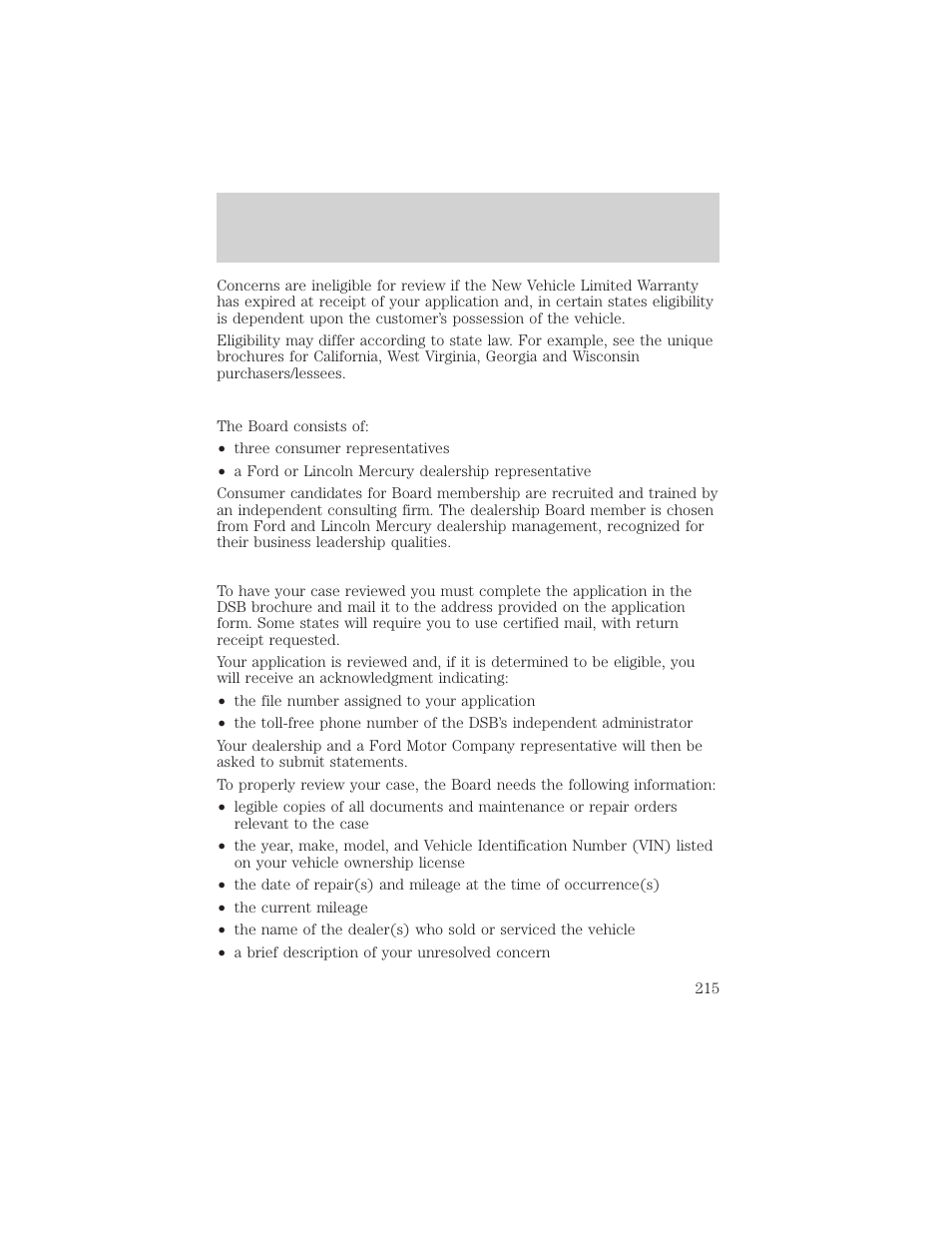Customer assistance | Mercury Sable 2000 User Manual | Page 215 / 232