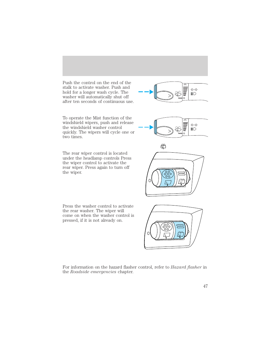 Controls and features | Mercury Sable 2000 User Manual | Page 47 / 232