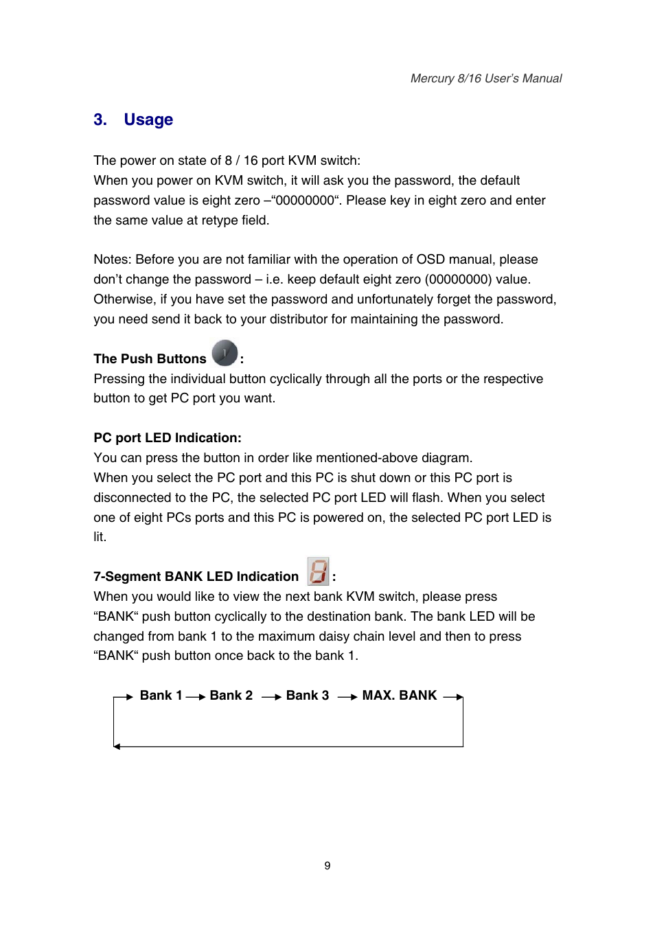 Usage | Mercury 8 User Manual | Page 11 / 23